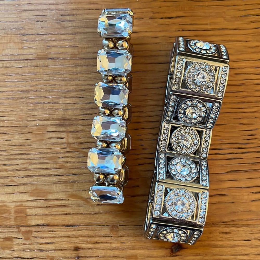 Two sparkly stretch, bracelets, never worn